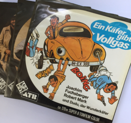 Nr.7331 -- Super 8 sound -- Ein Kafer gibt Vollgas, speelfilm in 3 delen van 120 meter, mooi van kleur, Duits gesproken in de orginele dozen