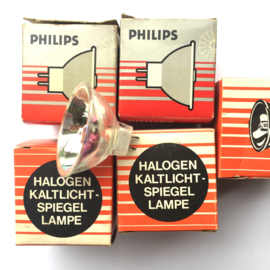 Nr. R216 -- Halogeen projectie lamp met spiegel 8v - 50w doorsnee spiegel 5 cm GZ6,35 voor de meeste super 8 film projectoren