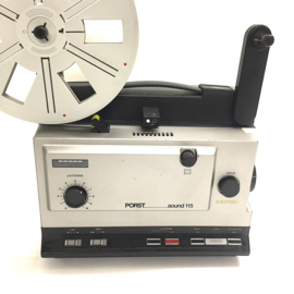 Nr.8850 - PORST 115 voor super 8 films met of zonder geluid, volledig elektronisch geregelde projector, bediening met tiptoetsen, 100W. halogeenlamp, 180m. spoelen , heeft service/revisie beurt gehad en werkt perfect