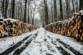 A0209 --16mm-- The Foremost 195 Skidder, kort filmpje speelduur 12 minuten over kappen van bomen, Engels gesproken, mooi van kleur compleet op spoel en in doos