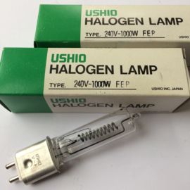 Nr. R122 USHIO Halogen projectielamp type 240 volt - 1000w. FEP