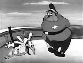 Nr.0440 -- 16mm--Heckle and Jeckle, Movie Madness (Short 1951) Terry Toon cartoon , zwartwit Engels gesproken op 120m spoel en in doos