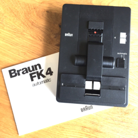 Braun FK4 automatic tape plakpers voor SUPER 8 films, met handleiding in orginele doos met tape