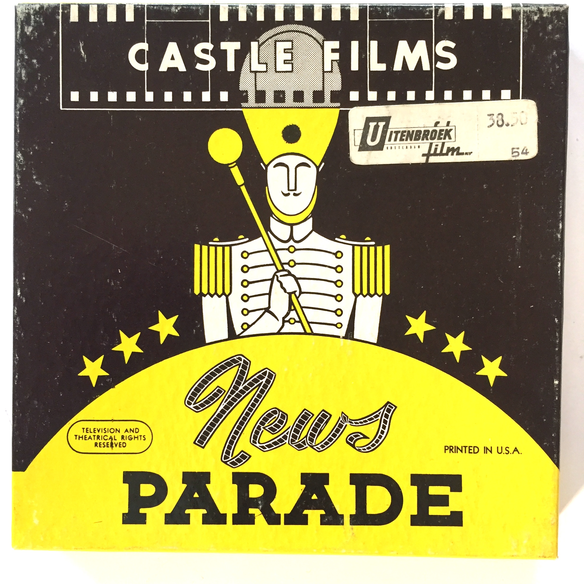 Nr.109 -- Normaal 8mm. Silent--News Parade 1942, Castle films , 60 meter zwartwit in orginele doos