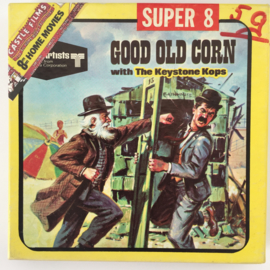 Nr.7026 --Super 8 Silent - Castle film  Keystone Kops Good Old CORN, goede kwaliteit zwartwit Silent ca 60 meter  in orginele doos