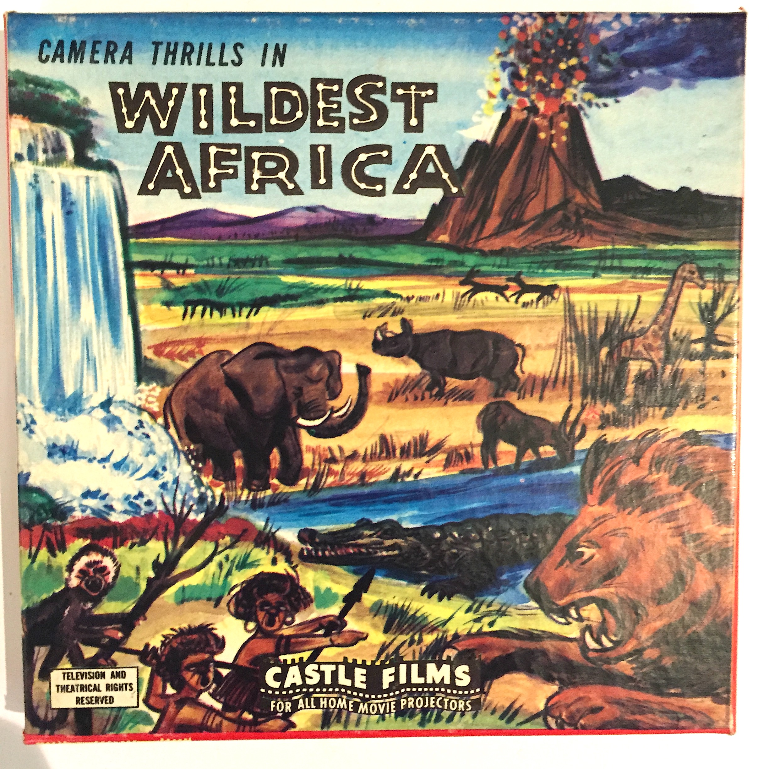 Nr.094-- Normaal 8mm. Silent-- Wilbest Africa, Castle film,  60 meter zwartwit in orginele doos