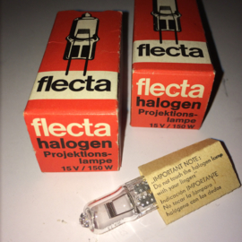 Nr. R132 -- OSRAM of FLECTA halogeen projectielamp 15 volt 150w