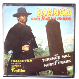 Nr.7263 --Super 8 sound -- Django sein Hab ist Todlich ca 120 meter zwartwit met Duits geluid, goede  copy in orginele doos
