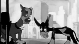 A0332 --16mm--  A Kick in Time (1940)Hunky and Spunky cartoons, 8min | Animation, Short | 17 May 1940 (USA)Fleischer cartoon, mooi zwartwit Engels gesproken, compleet met begin/end titels op spoel en in doos