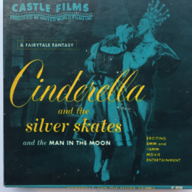 Nr.1608 --Dubbel 8 Silent-- Castle films, Cinderella and the silver skates 60 meter zwartwit in orginele doos
