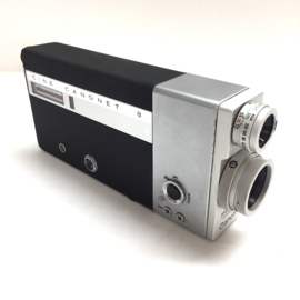 Cine Canonet 8 uit 1965 geschikt voor normaal 8 films, motorisch werkend, belichtingsmeter niet getest, verder in goede staat