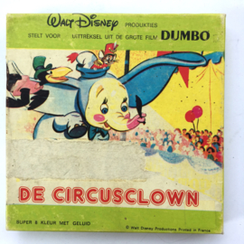 Nr.7270 --Super 8 sound--Dumbo de circusclown, ongeveer 50 meter kleur met Nederlands geluid op spoel en in orginele doos