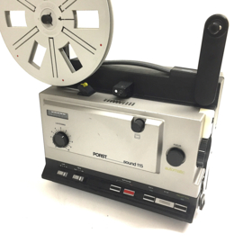 Nr.8850 - PORST 115 voor super 8 films met of zonder geluid, volledig elektronisch geregelde projector, bediening met tiptoetsen, 100W. halogeenlamp, 180m. spoelen , heeft service/revisie beurt gehad en werkt perfect