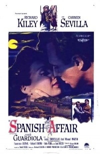 A0501/0502  -- 16mm -- Spanish Affair( 1957)  speelduur 93min. metCarmen Sevilla,Richard Kiley ,mooie Paramount kleuren copy , compleet met begin/end titels, prima van kleur, orgineel Spaans gesproken met Ned.ondertitels, geleverd op 2 spoelen en met doos