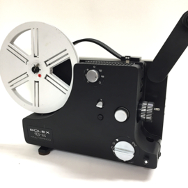 Nr.8722 -- Bolex 18-6 Multispeed standaard 8 mm super 8 mm films zonder geluid met Bolex Hi Fi f: 1.6 F: 17-30 m 100W halogeenlamp, heeft service beurt gehad en is in goede staat