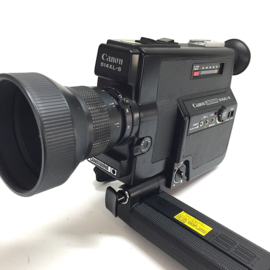 Canon sound 514 XL-S Super 8 geluidscamera met Canon zoom 1,4 / 9 - 45 mm, motorisch/filmtransport en belichtings meter werken, camera verkeerd verder in goede staat