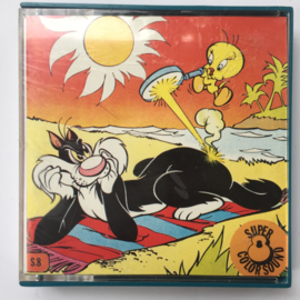 Nr.6989 --Super 8 sound --Pepe le Pew 1947 op vrijers voeten, WB looney Tunes ,  kleur met Engels geluid 60 meter in orginele doos