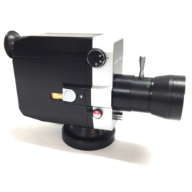 zeer mooie Quarz 1x8S-2 Super 8 filmcamera met veerwerk,belichting handmatig, veerwerk/transport film werkt, zoomlens 1.8/9-38mm Meteor