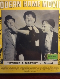 Nr.6526 -- Super 8 sound Laurel & Hardy, Stike a Match 120 meter zwartwit met Engels geluid in orginele doos