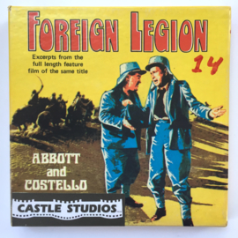Nr.7041 --Super 8 Silent - Castle film Foreign Legion Abbott & Costello, goede kwaliteit zwartwit Silent ca 60 meter  in orginele doos