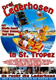 A0173 --16mm--  Tirolerfilm, Drei Lederhosen in St. Tropez (1980) Komedie / Erotiek | speelduur 91 minuten,compleet en  goed van kleur, orgineel Duits gesproken met Ned.ondertitels, zit op 2 spoelen en in doos