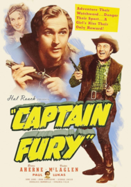 Nr.2125 --16mm-- Hal Roach present Captain Fury (1939) een klassieker, speelduur 1uur en 32min | Action, Adventure, (USA) orgineel zwartwit, Engels gesproken met Ned.ondertitels, compleet met begin/end titels op spoel en in doos