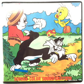 Nr.7089 --Super 8 sound 120 meter - Daffy Duck,Porky Bugs Bunny cartoon parade, Kleur Engels geluid ca 120 meter  in  doos