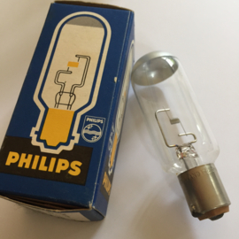 Nr. A040  PHILIPS projectielamp 12 volt 100w. 7238N/05 B15S bajonet klein