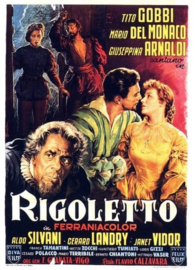 Nr.2104 --16mm-- Rigoletto e La Sua Tragedia  1956, musical/romance, prachtig van kleur, speelduur 91 minuten en Engels gesproken, compleet met begin/end titels op spoelen en in doos