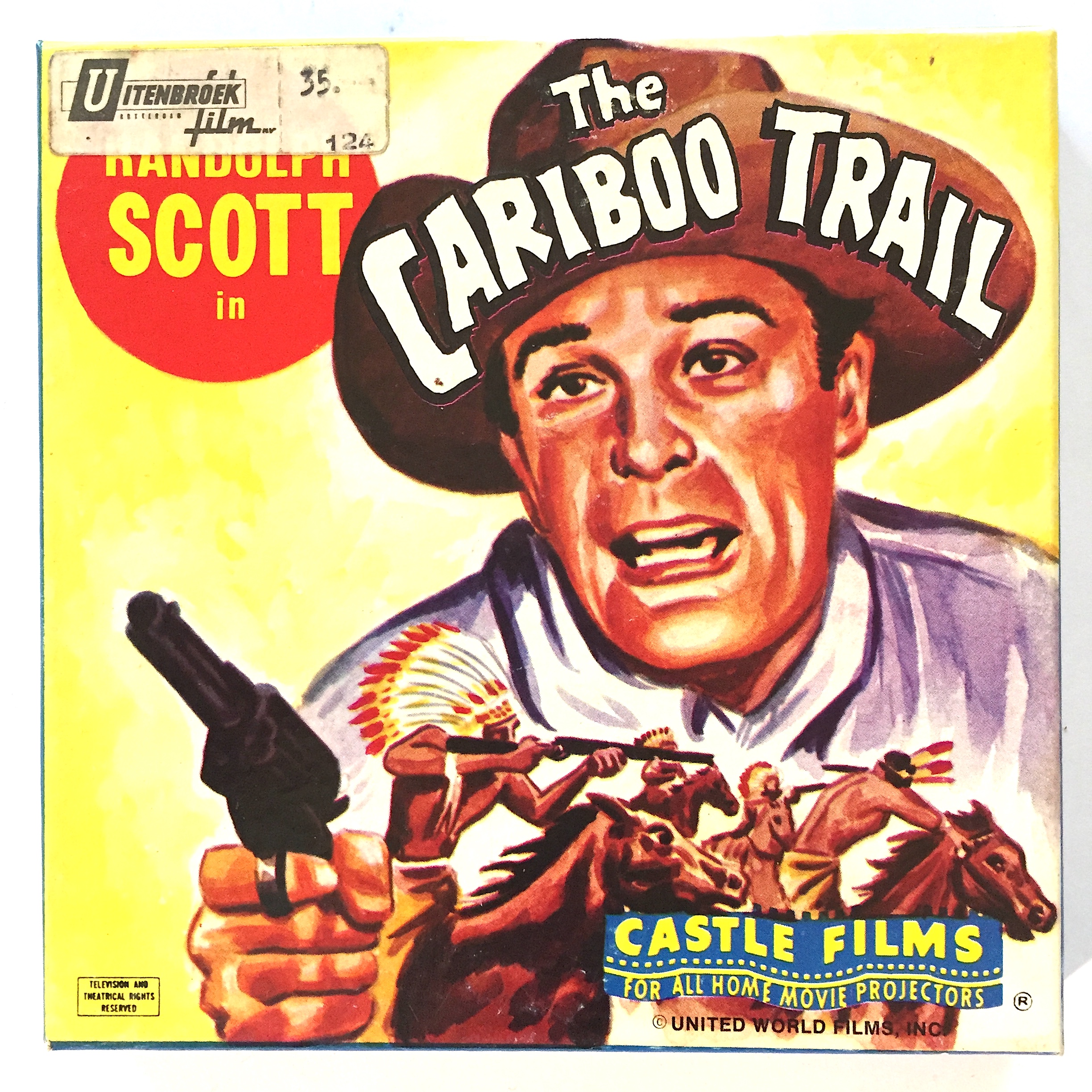 Nr.105 -- Normaal 8mm. Silent--The Cariboo Trail, Castle films films, 60 meter zwartwit in orginele doos