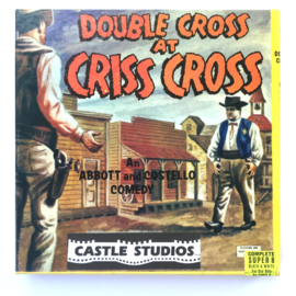 Nr.7072 --Super 8 Silent - Castle filmDouble Cross at Criss Cross, goede kwaliteit zwartwit Silent ca 60 meter  in orginele doos