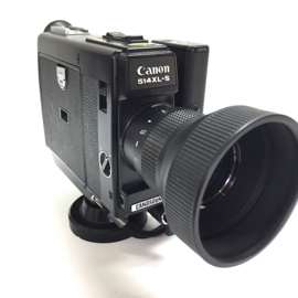 Canon sound 514 XL-S Super 8 geluidscamera met Canon zoom 1,4 / 9 - 45 mm, motorisch/filmtransport en belichtings meter werken, camera verkeerd verder in goede staat