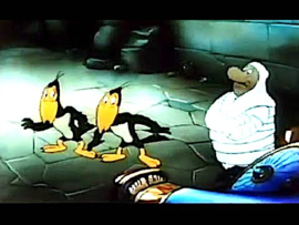 Nr.0473 -- Heckle and Jeckle ,,King Tut's Tomb (Short 1950) zwartwit en Engels gesproken, compleet op 120m.spoel en in doos