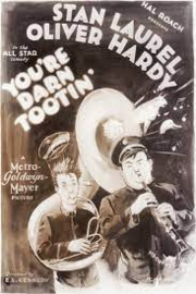 Nr.7557 --super 8 sound -- Black Hawk  Laurel en Hardy You're Darn Tootin' 1928 ‧ Komedie/Kort  zwartwit 120 meter Engels geluid zit in orginele doos