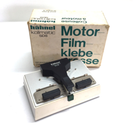 Hahnel Kollmatic Motor film klebe presse voor Super 8 en Normaal 8, word door 2 batterijen aangedreven, werkend en in goede staat in orginele doos