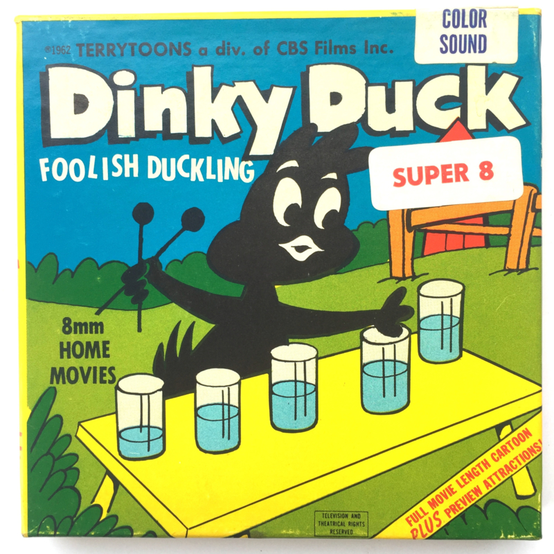 Nr.6882 --Super 8 Sound, Dinky Duck Foolish Duckling, 60 meter mooi van kleur met Engels geluid, in de orginele doos