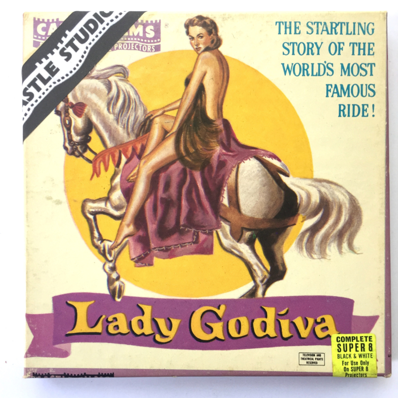 Nr.7064 --Super 8 Silent - Castle film Lady Godiva, goede kwaliteit zwartwit Silent ca 60 meter  in orginele doos