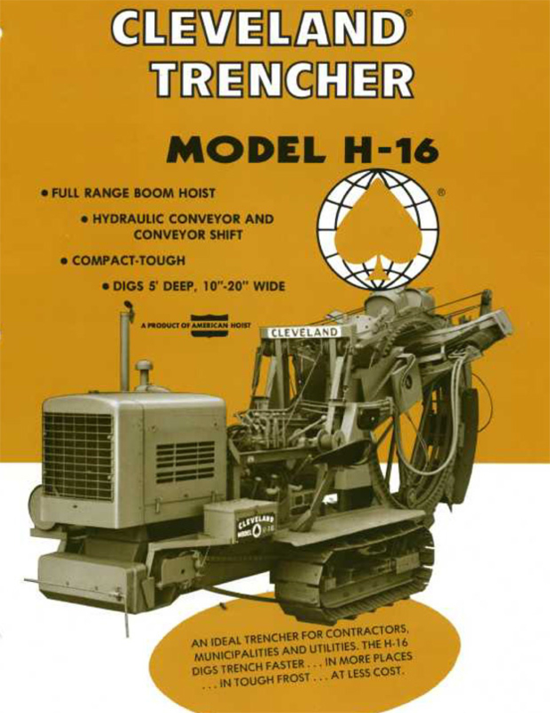 A0199 --16mm-- Cleveland H16 Trencher ,,More Diggin Power,, promotiefilm kleur Engels gesproken speelduur 8 minuten op spoel en in doos