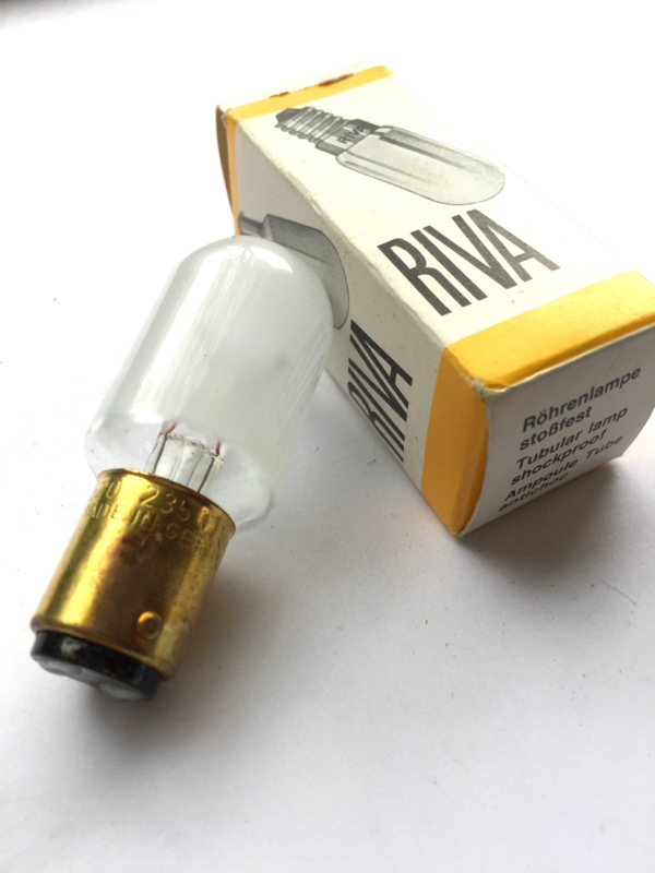 Nr. R247  RIVA lamp 230V 15W  R 22x57 mat