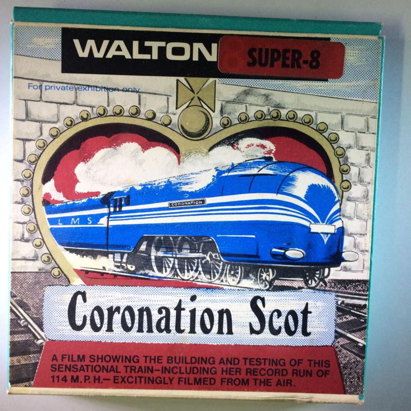 Nr.6772 - Super 8 Silent Coronation Scot, film over treinen, zwartwit Silent ca 50 meter in orginele doos