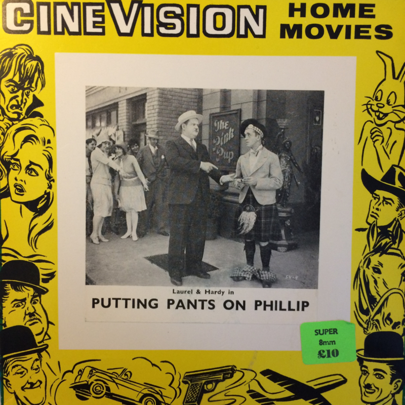 Nr.6532 -- Super 8 silent-- Laurel en Hardy Putting Pant on Phillip, zwartwit Silent op 120 meter spoel en in orginele fabrieks doos
