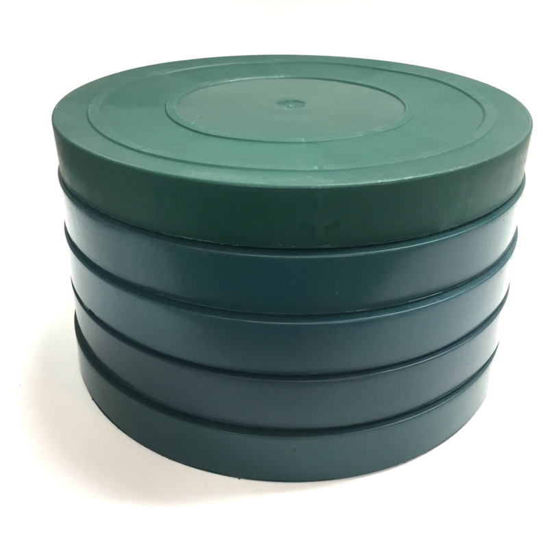 mooie filmopberg dozen kleur groen voor 1 akte 35mm of 2 spoelen x 500 meter 16mm, deze dozen zijn in nieuwstaat,alleen per 5 dozen voor
