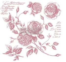 re-design decor stamp romance rooses