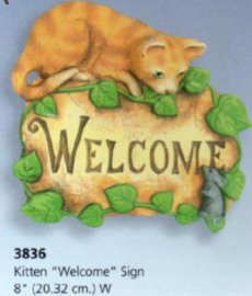 S 3836 Welcome schild met kat