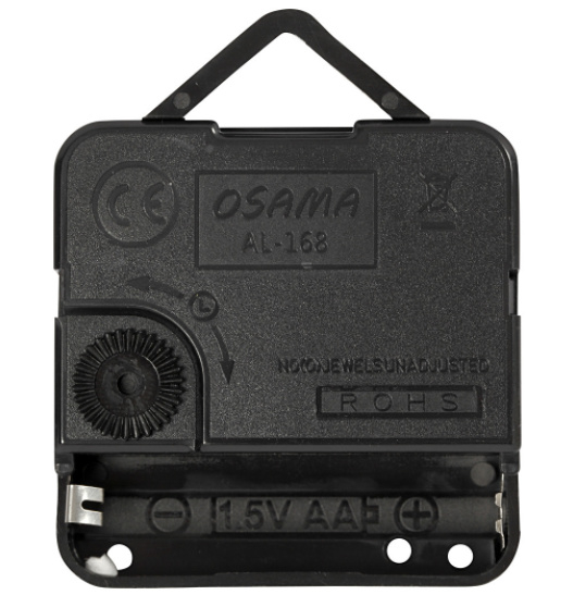 Uurwerk Max. Afstand 6 mm Zwart 1 Set 1 Set