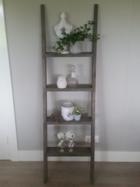 Steigerhouten decoratie ladder 170 x50 taupe