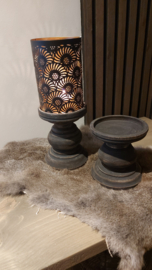 Set van 2 houten kandelaar