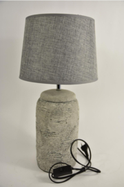 Lamp met kap grijs