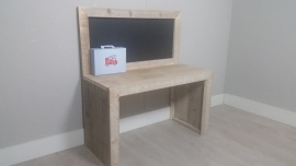 bouwpakket speeltafel met krijtbord gebruikt steigerhout 100x110 ZONDER STOELTJES