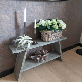 Decoratie bankje 100x19x50  taupe